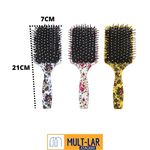 ESCOVA DE CABELO QUADRADA ESTAMPADA 984