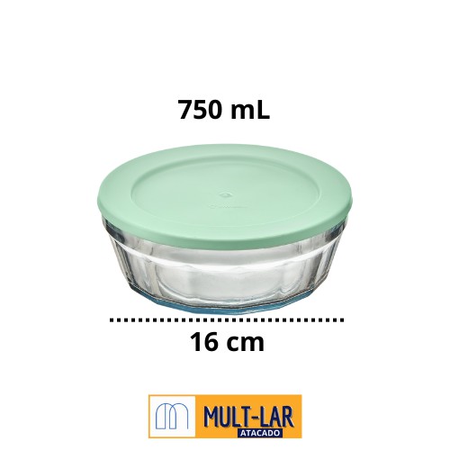 TIGELA LAGUNA 750ML COM TAMPA 3110
