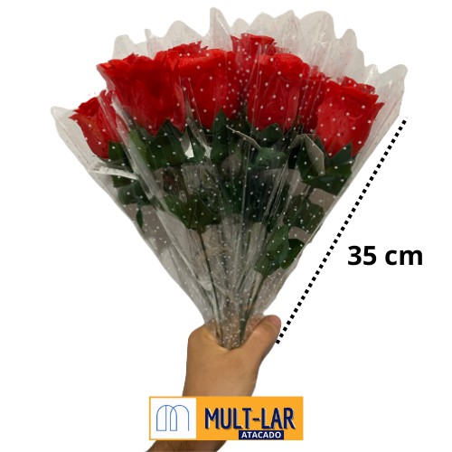 BOTÃO DE ROSA PACOTE COM 20 UNIDADES FLOR COM EMBRULHO