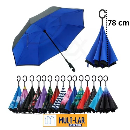 GUARDA CHUVA INVERTIDO TECIDO DUPLO RJS9005