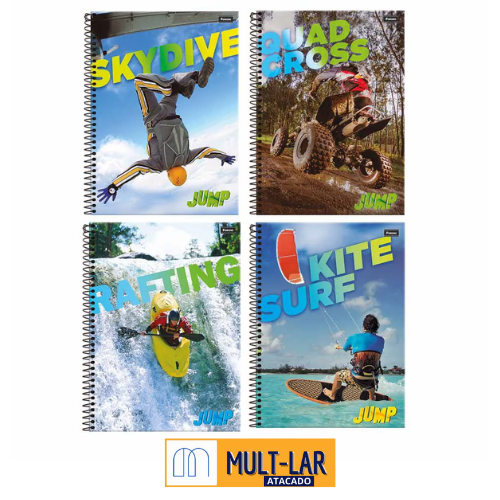 CADERNO 15 MATERIAS JUMP COM 2 UNIDADES 8003