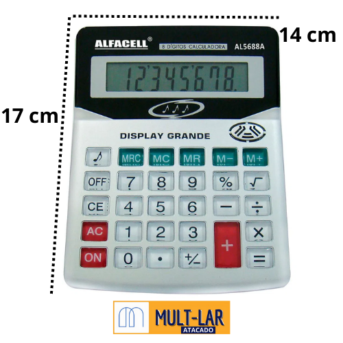 CALCULADORA 8 DÍGITOS GRANDE AL5688A