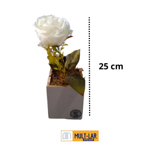 VASO DECORATIVO COM ROSA ÚNICA 264