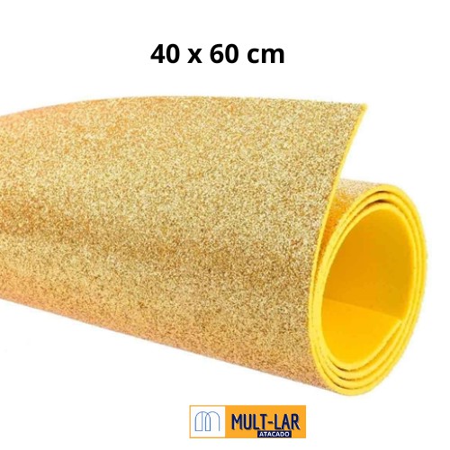 EVA GLITER OURO COM 5 FOLHAS 40X60CM 1715078