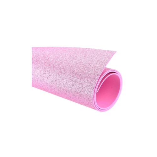 EVA GLITER ROSA CLARO COM 5 FOLHAS 40X60CM 1715116