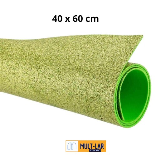 EVA GLITER VERDE CLARO COM 5 FOLHAS 40X60CM 1715153