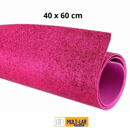 EVA GLITER ROSA COM 5 FOLHAS 40 X 60 CM 1715129