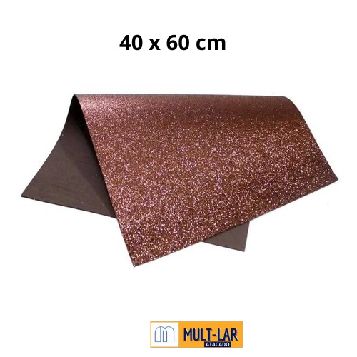 EVA GLITER MARROM COM 5 FOLHAS 40X60CM 1715064