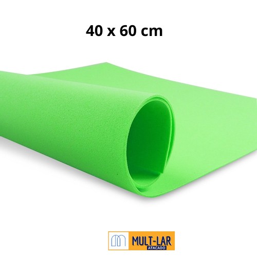 EVA VERDE CLARO COM 5 FOLHAS 40X60CM 1714176
