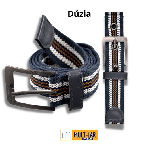 CINTO TECIDO FIVELA DÚZIA MASCULINO
