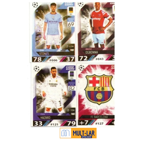 FIGURINHAS UEFA CHAMPIONS LEAGUE COM 4 UNIDADES