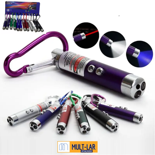 CHAVEIRO LASER 3 EM COM 12 UNIDADES LT-420
