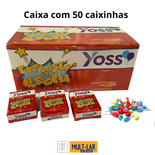 ESTALOS BIRIBINHA CAIXA COM 50 CAIXINHAS COM 10 UNIDADES
