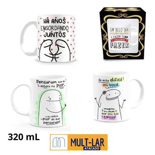 CANECA PORCELANA PRESENTE NA CAIXA 2750