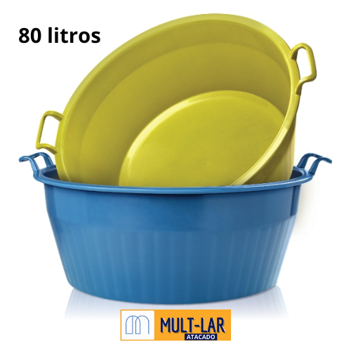 BACIA GIGANTE CANELADA 80 LITROS BA80