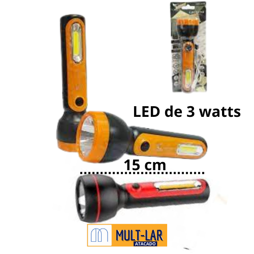 LANTERNA LED 3W RECARREGÁVEL CRS-3229