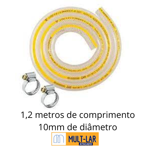 MANGUEIRA P/ REGULADOR GÁS 1,2 METROS