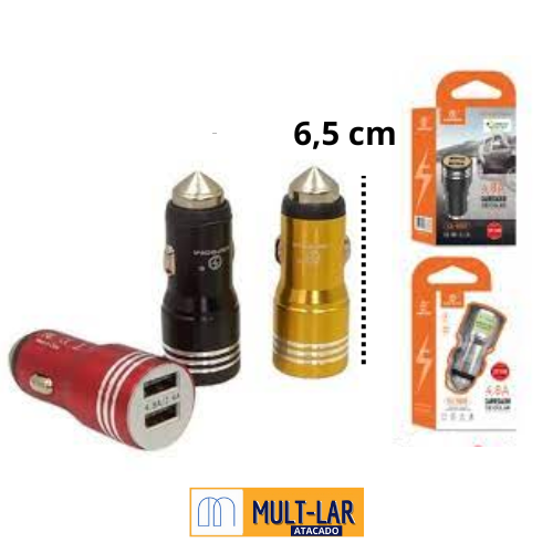CARREGADOR VEICULAR 4.8A KA-5020