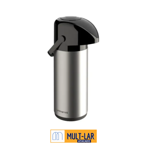 GARRAFA TÉRMICA PRESSÃO 1 LITRO INOX VERONA