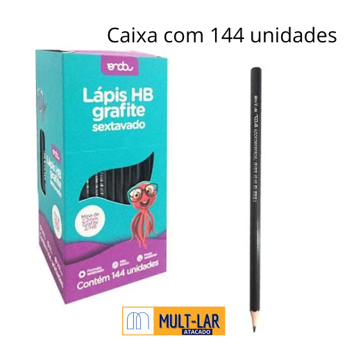LAPIS GRAFITE SEXTAVADO C/ 144 UNIDADES 1211031