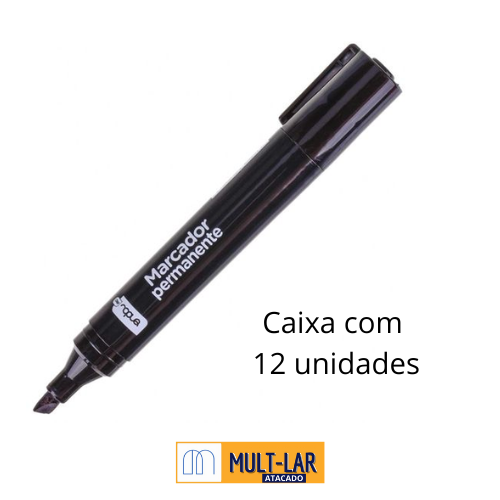 MARCADOR PERMANENTE PRETO C/ 12 UN 4911028