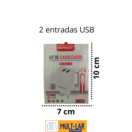 CARREGADOR V8 KA-5001-V8