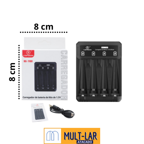 CARREGADOR 4 PILHA KA-1160