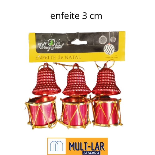 ENFEITE SINO E TAMBOR 3CM - NTA1019