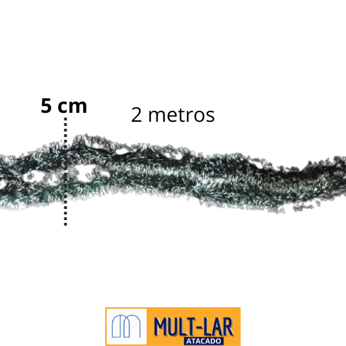 FESTAO VERDE NEVADO 5CM X 2MT NTE10887