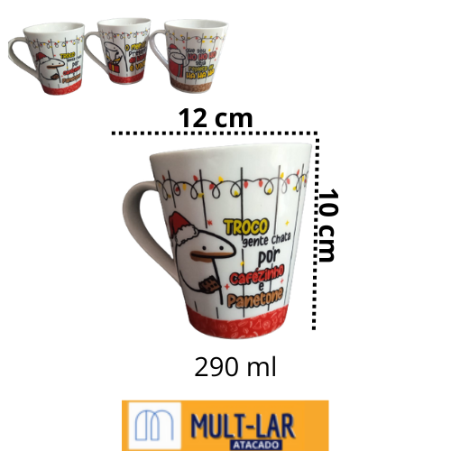 CANECA DE NATAL 290ML FLORK FLK-005