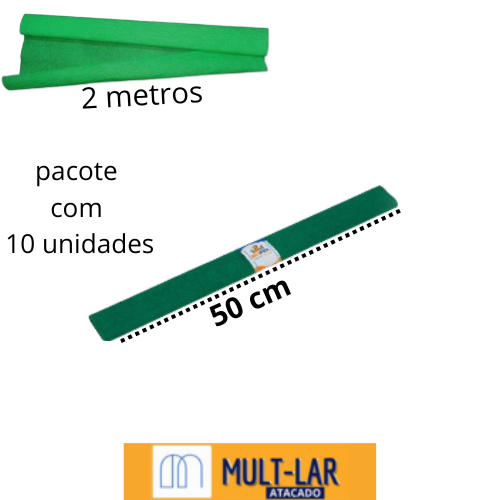 PAPEL CREPOM VERDE 212 PCT C/ 10