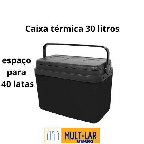 CAIXA TERMICA 30 LITROS PRETA 71104