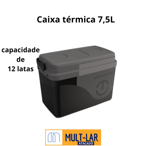 CAIXA TERMICA 7,5 LITROS PRETA 71113