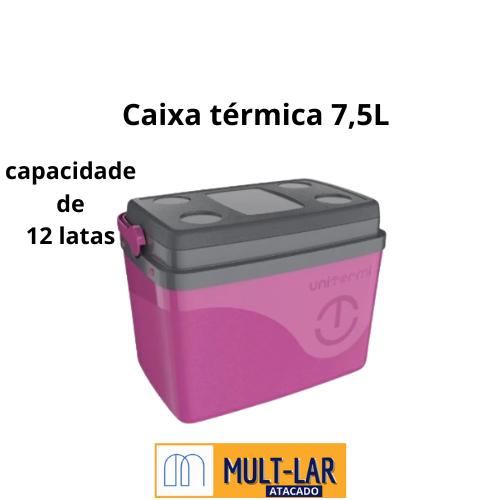 CAIXA TERMICA 7,5 LITROS ROSA 71115
