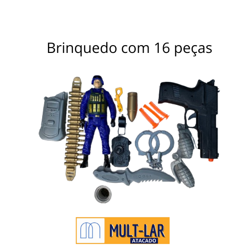 PISTOLA LANÇA DARDOS COM ACESSORIOS TOYS-23665