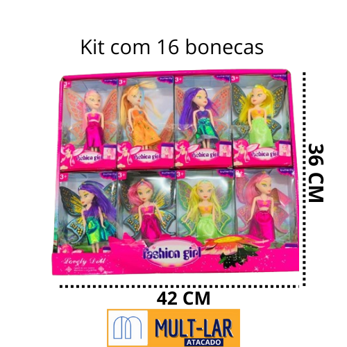 BONECA FADA HAPPY GIRL FOR-1004 C/ 16 UN