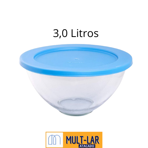 TIGELA ROUND ESPIRAL 3L NATURAL C/ TAMPA PLÁSTICA 3150