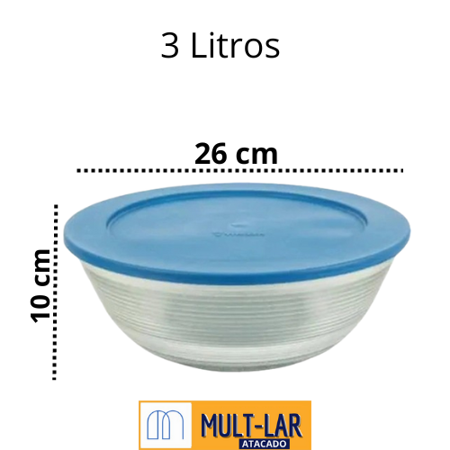TIGELA ROUND ESPIRAL 3L NATURAL C/ TAMPA PLASTICA 3200