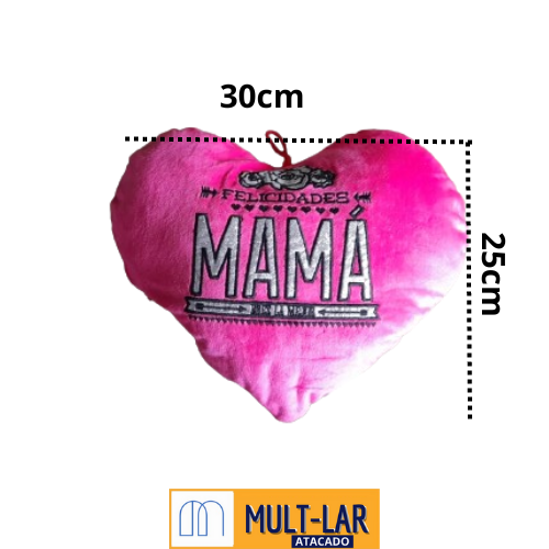 ALMOFADA CORAÇÃO MAMÁ 2033