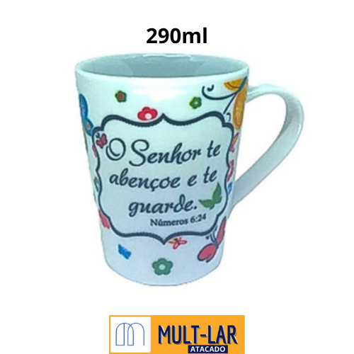 CANECA PORCELANA SALMOS 290 ML D06-290