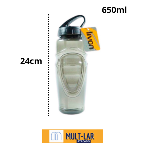 GARRAFA 650ML PRETA 2551