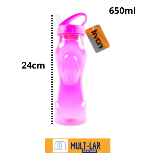 GARRAFA 600ML ROSA 2548