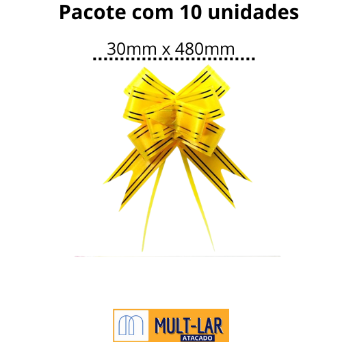 LAÇO FACIL 30MM X 480MM CART C/10 UND DOURADO