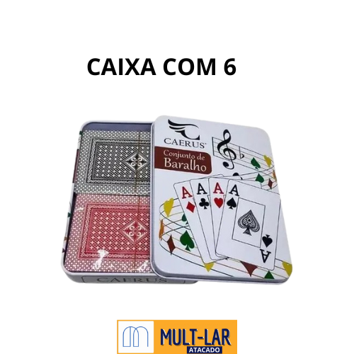 CONJUNTO BARALHO NA LATA CX C/6 CRS-1174