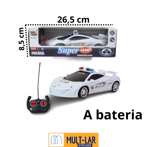 CARRO CONTROLE POLICIA AB5998 BATERIA