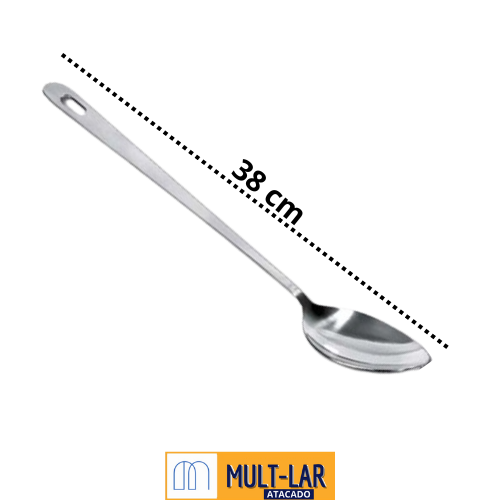 COLHER INOX GOLD 38CM 11093