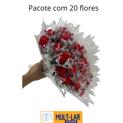 BOTAO FLOR ARTIFICIAL 30CM PT C/20  60701
