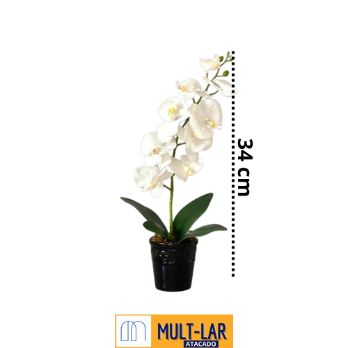 VASO FLOR ARTIFICIAL ORQUIDEA 30CM VA9918