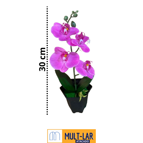 VASO FLOR ARTIFICIAL ORQUIDEA 30CM VA7037