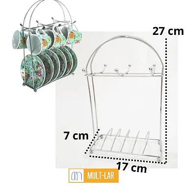PORTA XICARA 22X17X11CM CROMO
